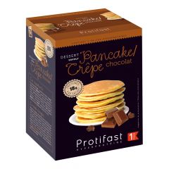Instant high protein mix for chocolate flavoured pancake. Low sugar, Palm oil free. 7 servings x 26,5 g