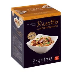 Instant high protein mix for mushroom risotto. Gluten free. Palm oil free. 7 servings x 29,5 g